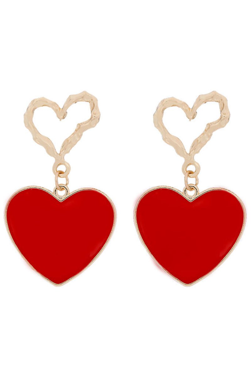 Red Heart Earrings - KissProm