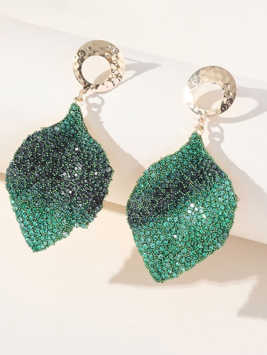 Green Leaf Unique Earrings - KissProm