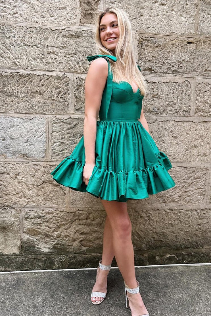Sabrina |A-line Sweetheart Homecoming Dress with Ruffle