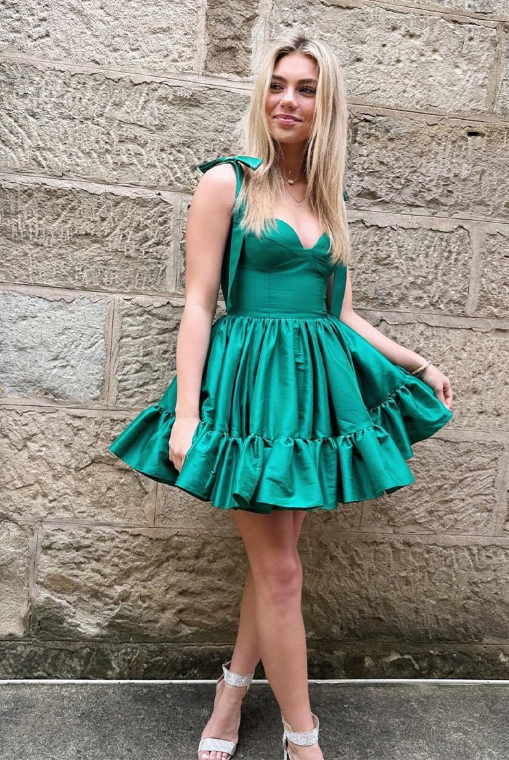 Sabrina |A-line Sweetheart Homecoming Dress with Ruffle