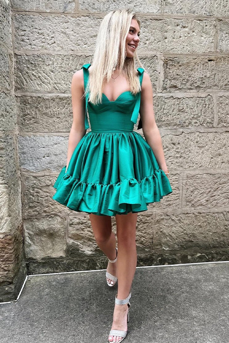 Sabrina |A-line Sweetheart Homecoming Dress with Ruffle