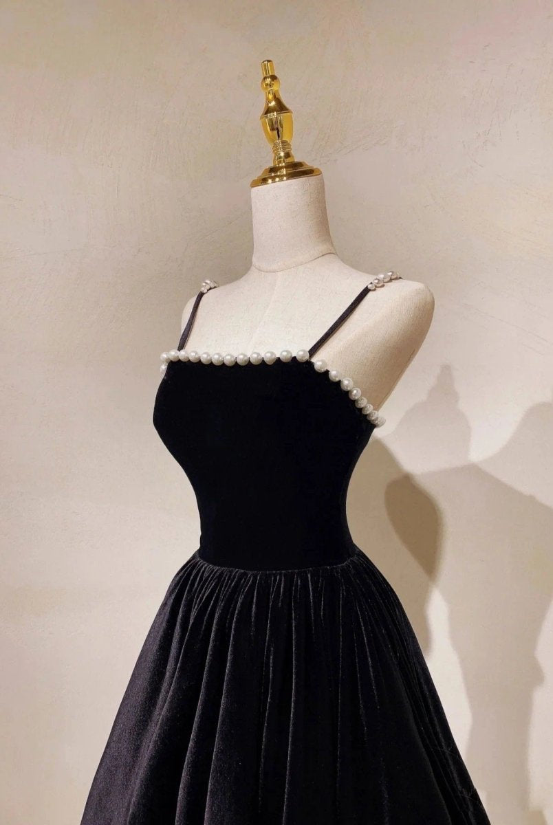 Elegant A - Line Spaghetti Straps Sleeveless Backless Long Prom Dresses With Beading - KissProm