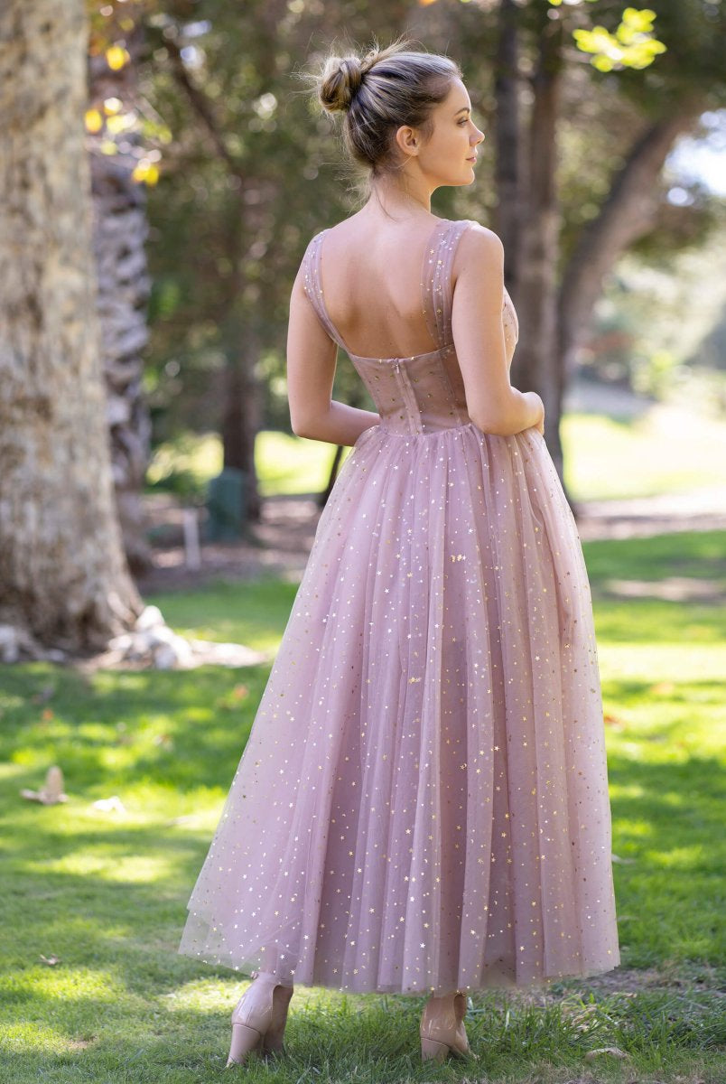 Corset Starlit cloud Maxi - Length Prom Dress - KissProm