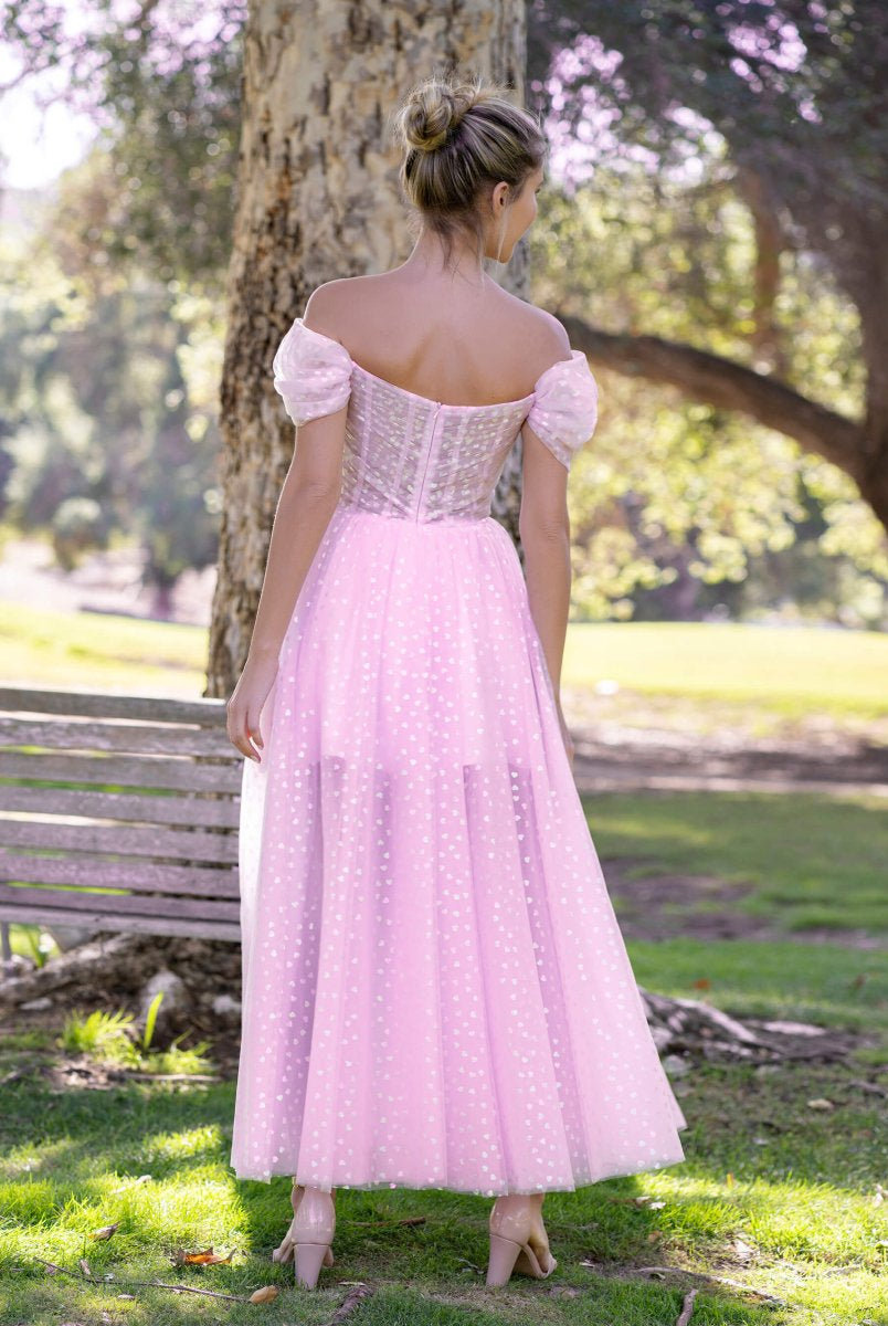 Sweetheat Neck Maxi Length Tulle Prom Dress - KissProm