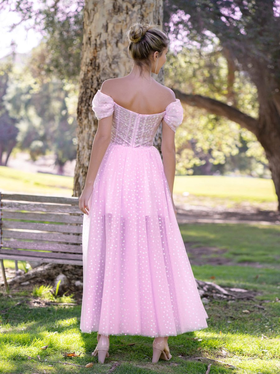 Sweetheat Neck Maxi Length Tulle Prom Dress - KissProm