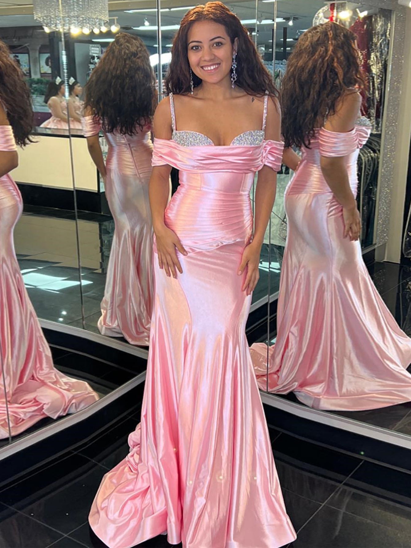 Judith | Pink Sweetheart Neck Long Mermaid Prom Dress
