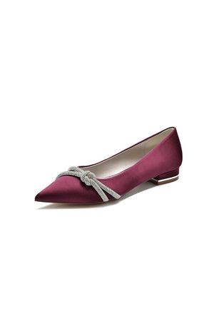 Pointed Toe Glitter Strap Kitten Heels - KissProm