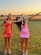 Anette | Pink - Off The Shoulder Tulle Short Homecoming Dresses