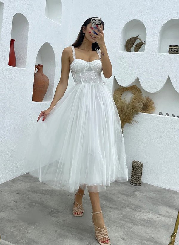 A-Line Sweetheart symmetrical Satin Wedding Dresses With Cascading Ruffles