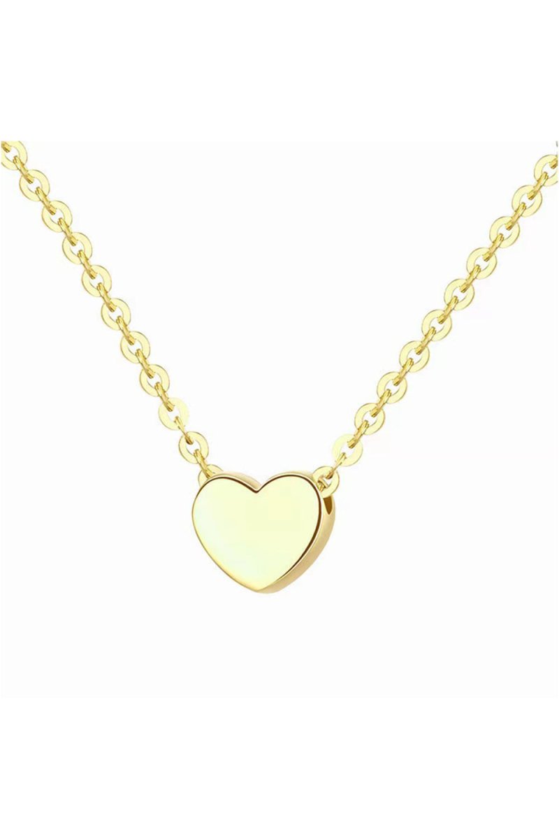 Simple Heart Pendant Necklace - KissProm