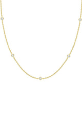 Round Zircon Clavicle Necklace - KissProm