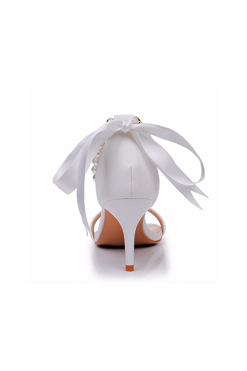 Elegant Open Toe Ankle - Strap Stiletto Sandals - KissProm