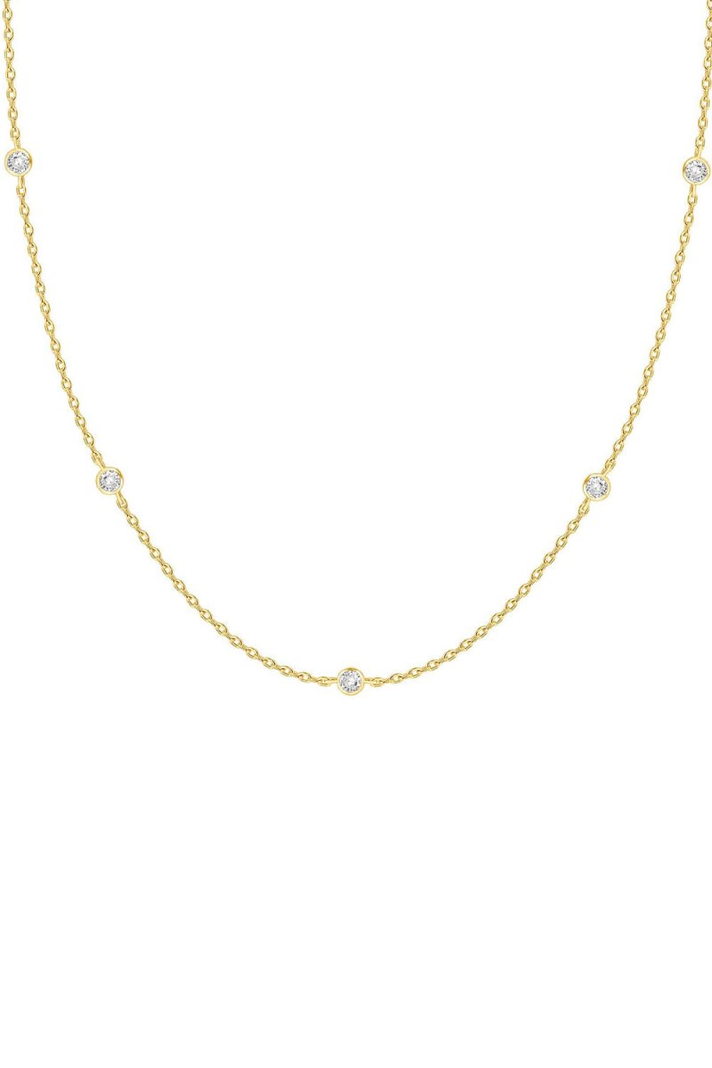 Round Zircon Clavicle Necklace - KissProm