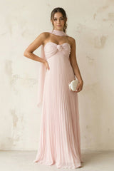 A Line Light Pink Sweetheart Chiffon Long Prom Dress – Prom Dresses by KissProm | Available at KissProm