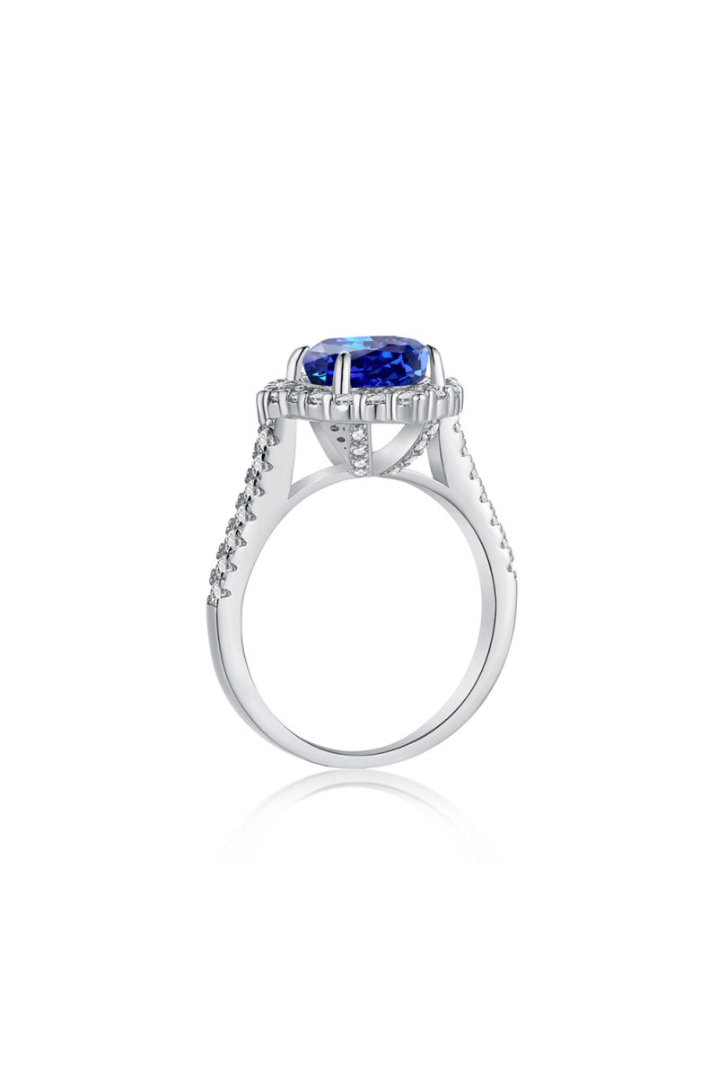 2 Carat Radiant Pear Cut Sapphire Engagement Ring - KissProm