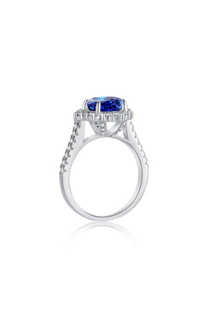 2 Carat Radiant Pear Cut Sapphire Engagement Ring - KissProm