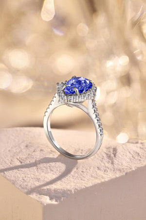 2 Carat Radiant Pear Cut Sapphire Engagement Ring - KissProm