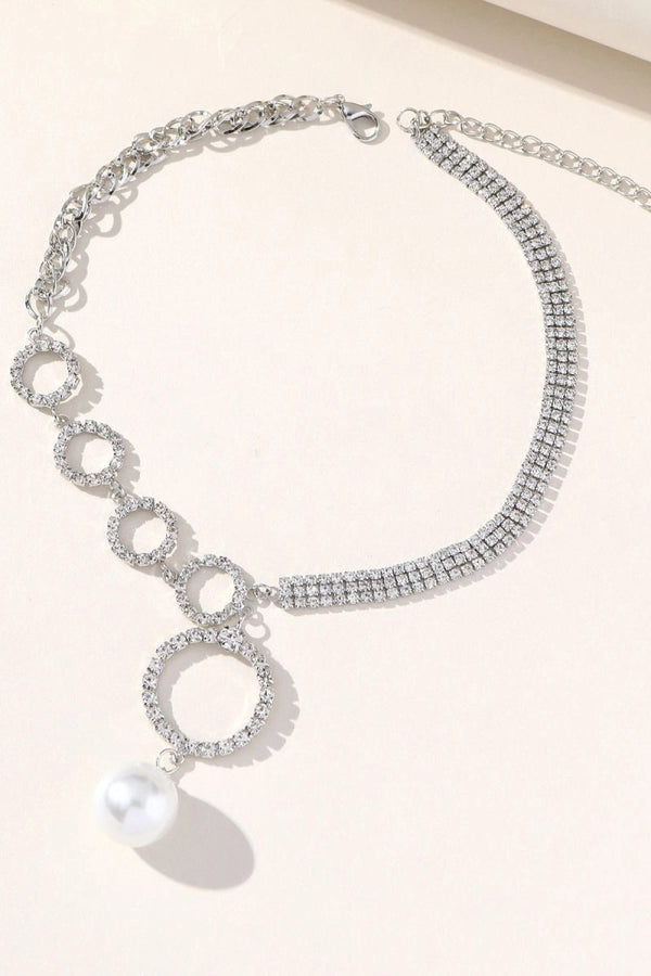 Silver Sparking Rhinestone Choker Necklace - KissProm