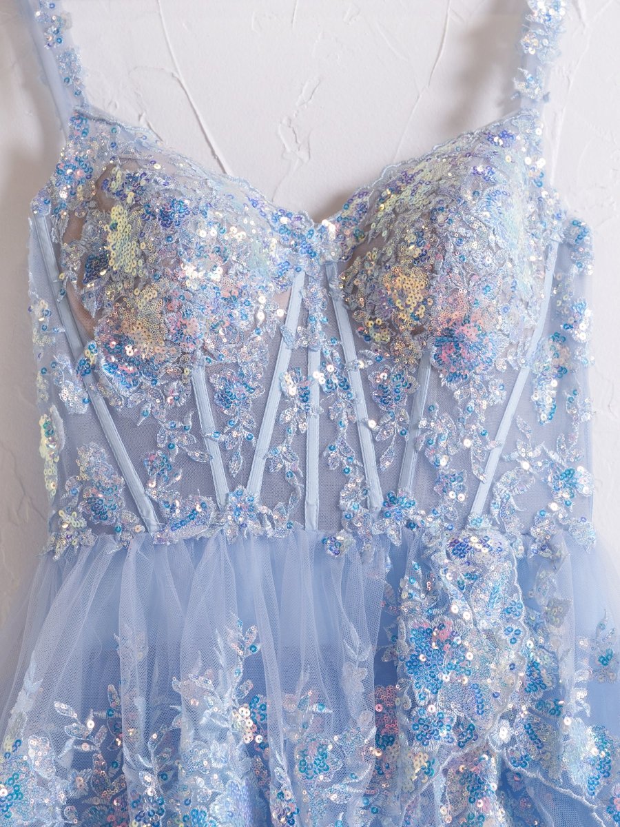 Elegant Lace Appliques Women's Prom Dress Fashion Off Shoulder A-line Princess Sleeveless Dress