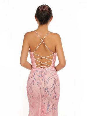 Sylvia |Mermaid Scoop Lace Long Prom Dress