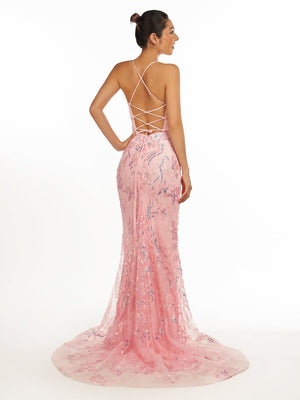 Sylvia |Mermaid Scoop Lace Long Prom Dress