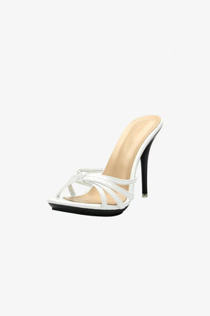 Hot Pink Pointed Toe Stiletto Sandals - KissProm