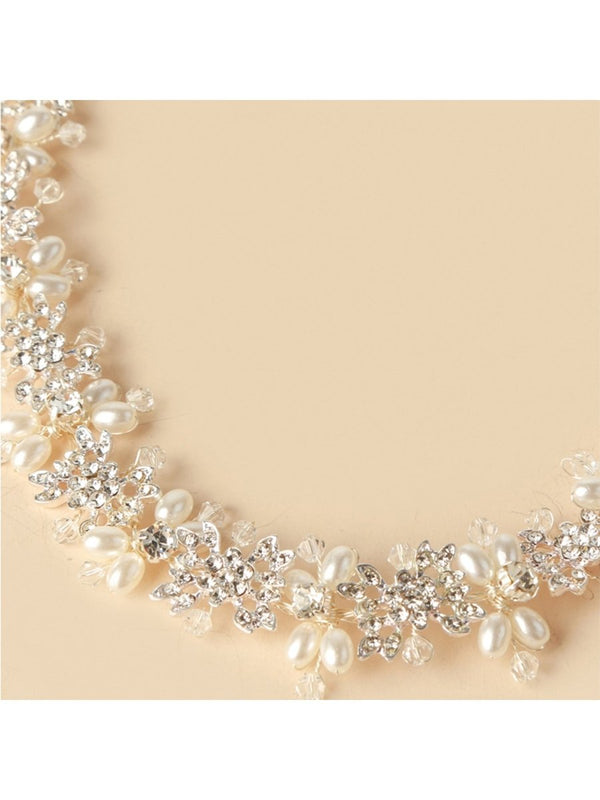 Rhinestone Pearl Bridal Headband - KissProm