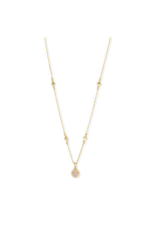 Gold Crystal Pendant Necklace
