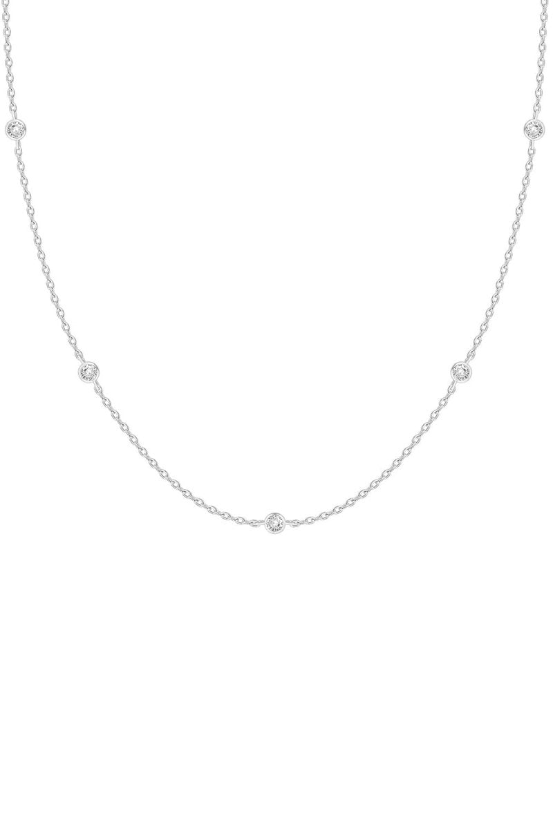 Round Zircon Clavicle Necklace - KissProm