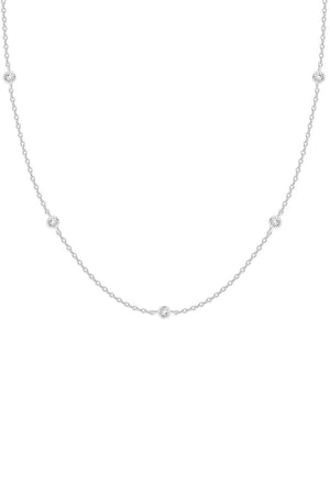 Round Zircon Clavicle Necklace - KissProm