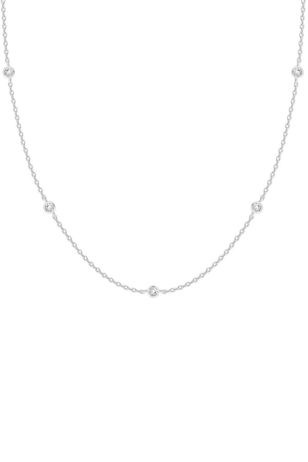 Round Zircon Clavicle Necklace - KissProm