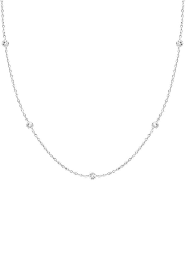 Round Zircon Clavicle Necklace - KissProm