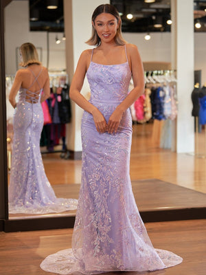 Sylvia |Mermaid Scoop Lace Long Prom Dress
