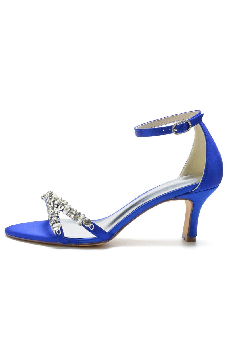 Simple Round Toe Chunky Heel Pumps - KissProm