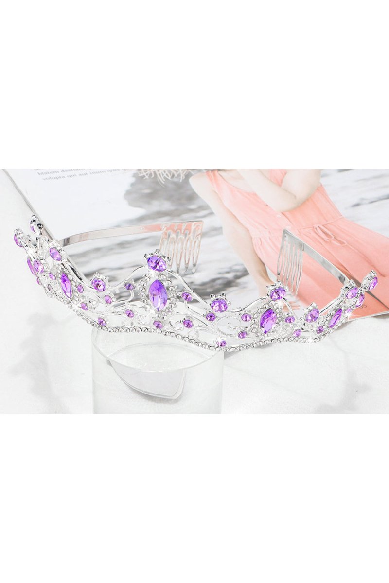 Purple Princess Prom Queen Tiaras - KissProm