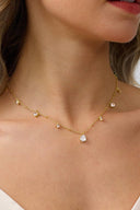 Teardrop Zircon Tassel Necklace