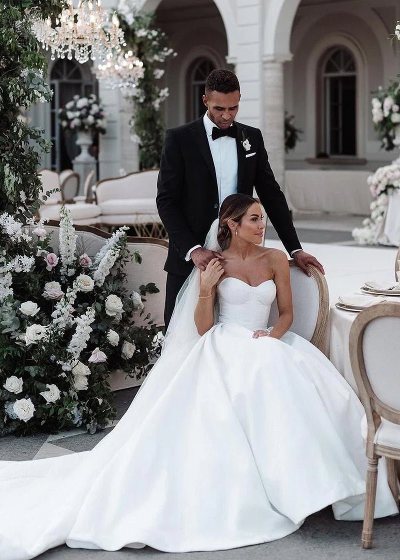 Ball Gown Sweetheart Satin Wedding Dresses Ball Gown Sweetheart Satin Wedding Dresses