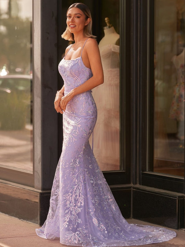 Sylvia |Mermaid Scoop Lace Long Prom Dress