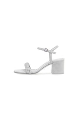 Party Peep Toe Chunky Heel Evening Shoes With Buckle Braided Strap - KissProm