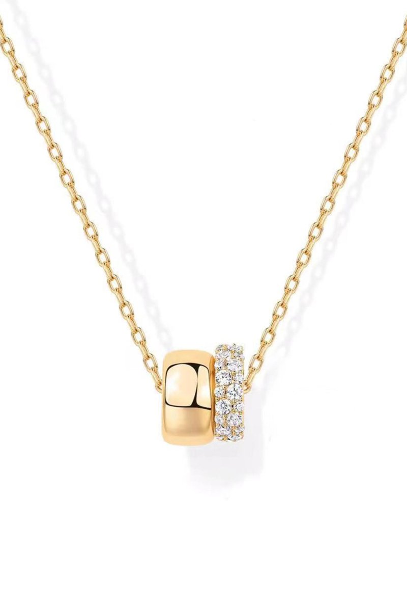 Zircon Double Circle Necklace - KissProm