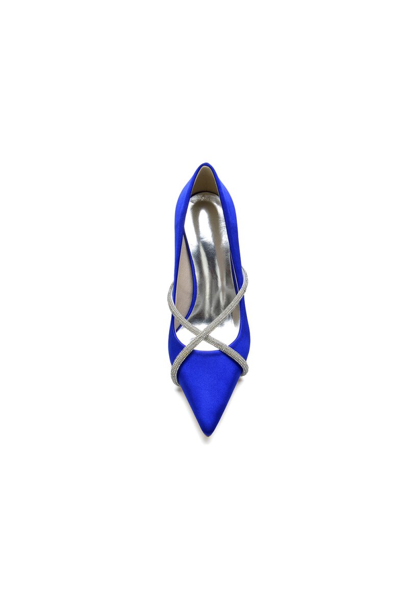 Party Pointed Toe Crystal High Heels - KissProm