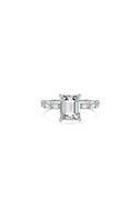 4 Carat Rectangle Sapphire Engagement Ring - KissProm