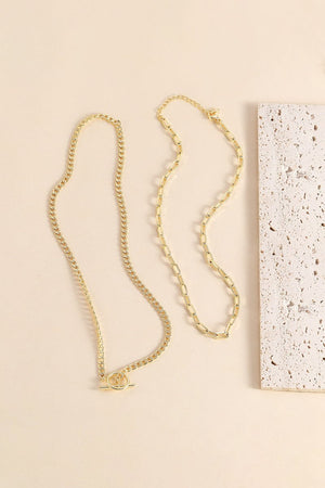 Geometric Paperclip Chain Necklace - KissProm