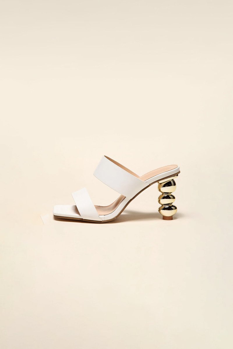 Square Toe Shaped Gourd High Heels - KissProm