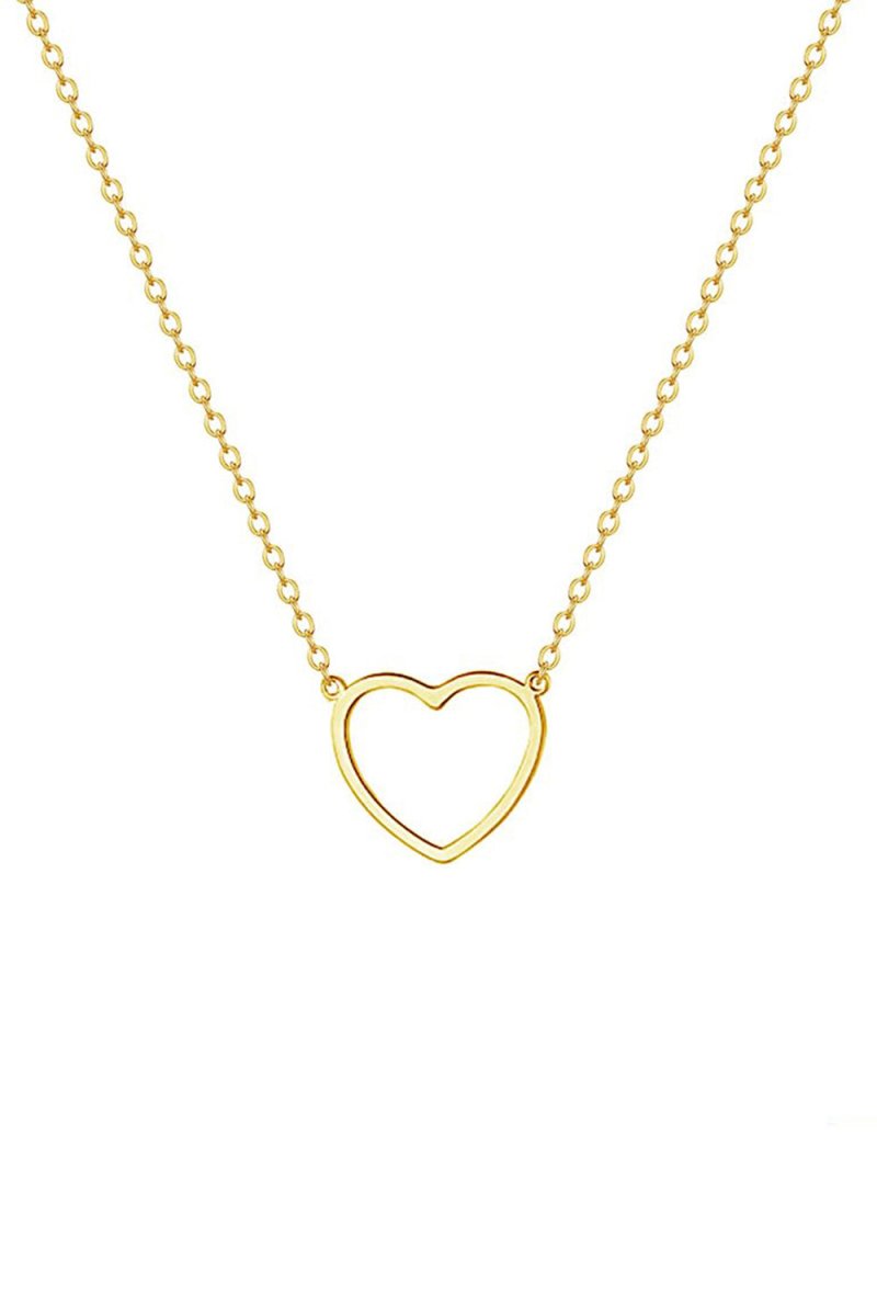 Hollow Heart Pendant Necklace