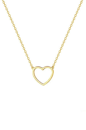 Hollow Heart Pendant Necklace