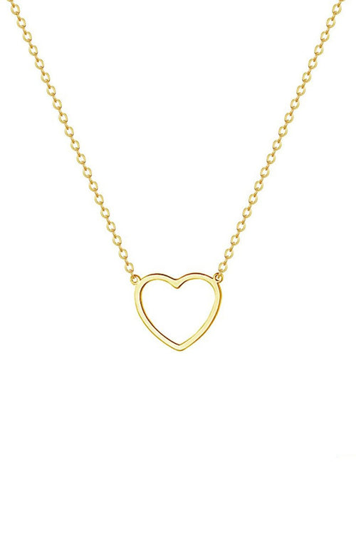 Hollow Heart Pendant Necklace