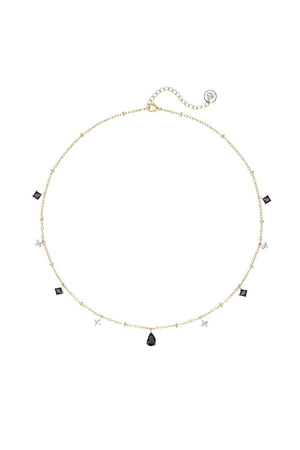 Teardrop Zircon Tassel Necklace
