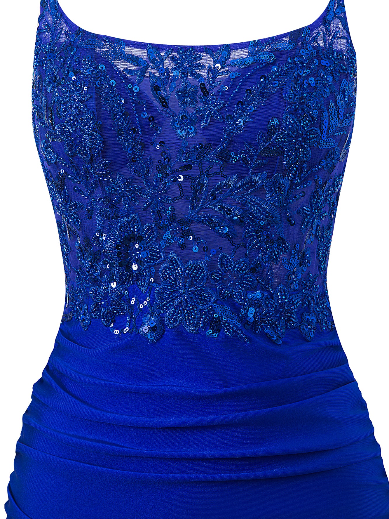 Avery Royal Blue | Sheath Short Spaghetti Strap Jersey Homecoming Dress
