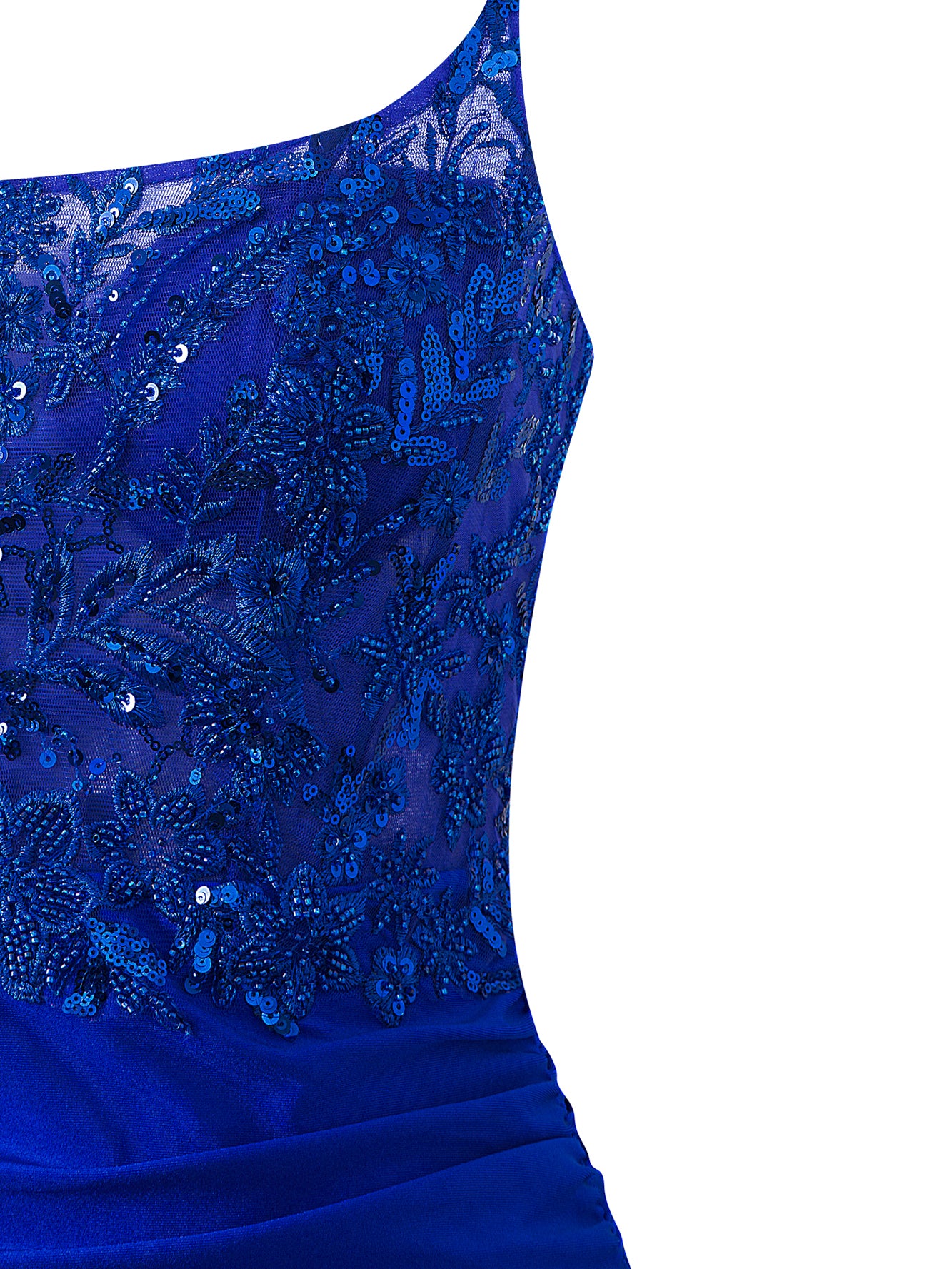 Avery Royal Blue | Sheath Short Spaghetti Strap Jersey Homecoming Dress